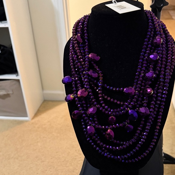 Sassy Jones Elegant Purple Beaded Necklace